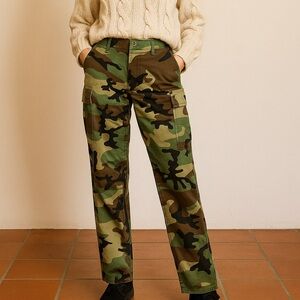 Unisex Vintage Military 1980’s Camouflage BDUs Cargo Utility Pants